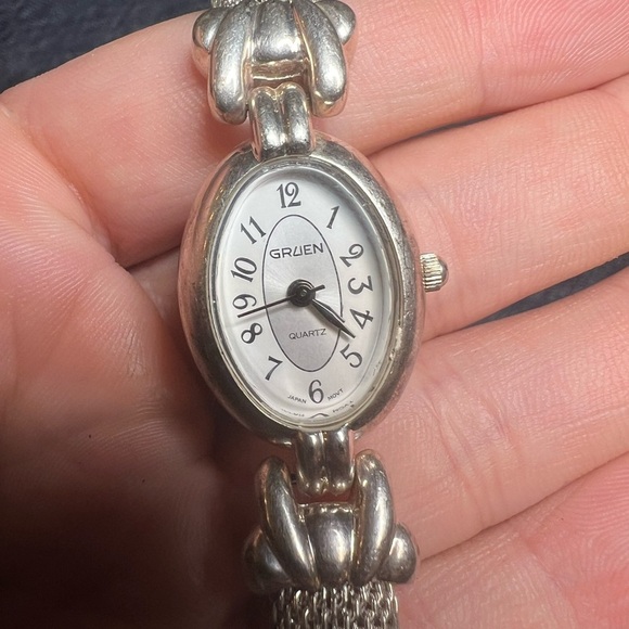 Vintage Gruen Silver Mesh Bracelet Watch - Picture 5 of 6